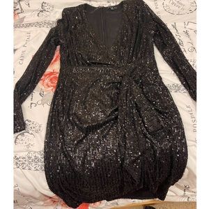 Black Sequin Dress